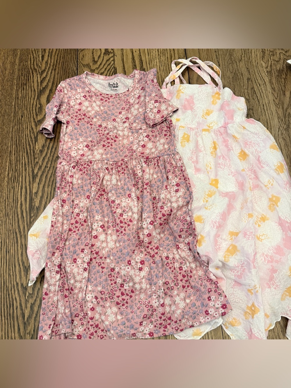 Tommy Bahama Handkerchief Hem - Roots & Threads Summer Floral  Dress Lot Sz 7 EE